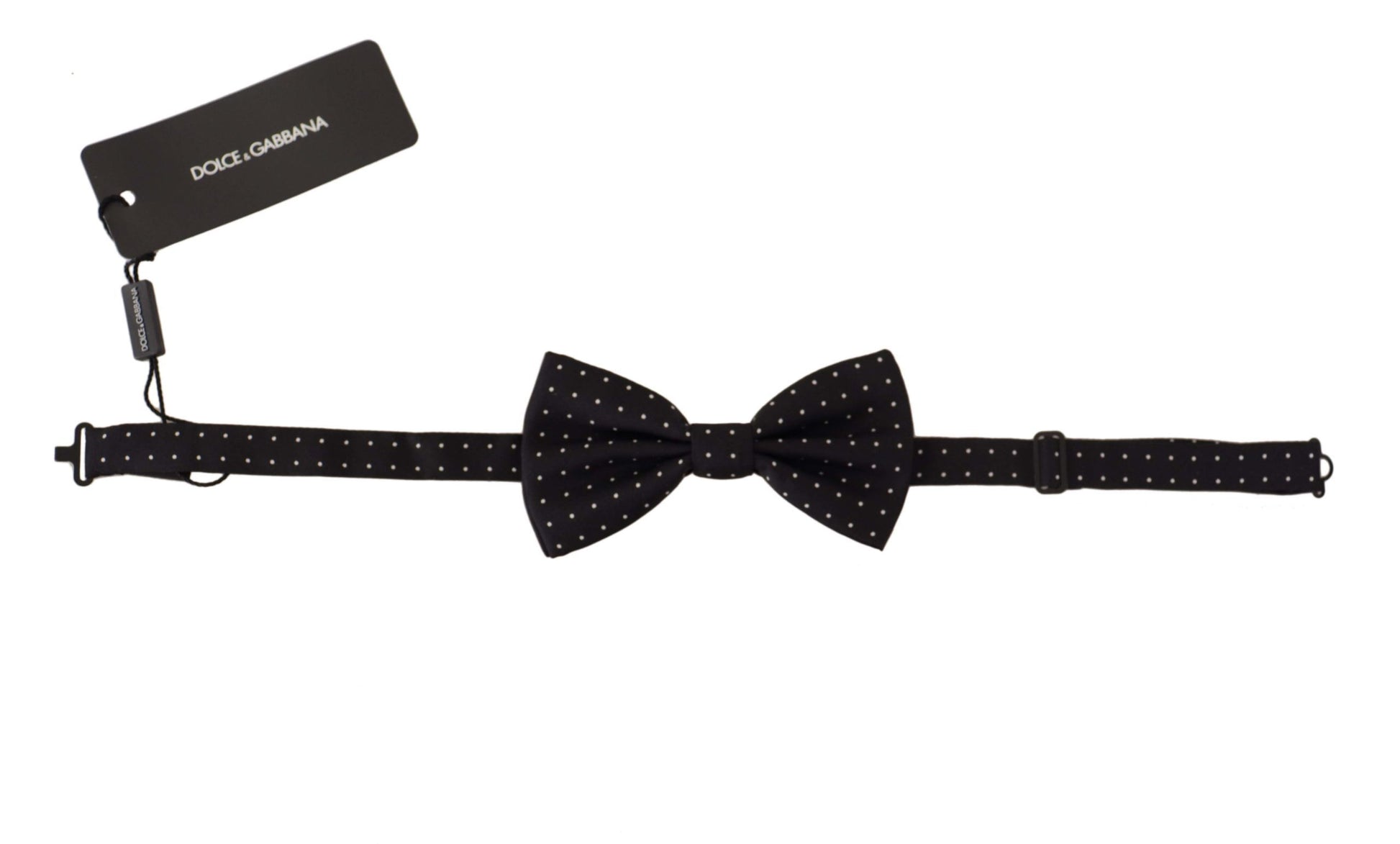 Dolce & Gabbana Elegant Black Polka Dot Silk Bow Tie - ACCEXO