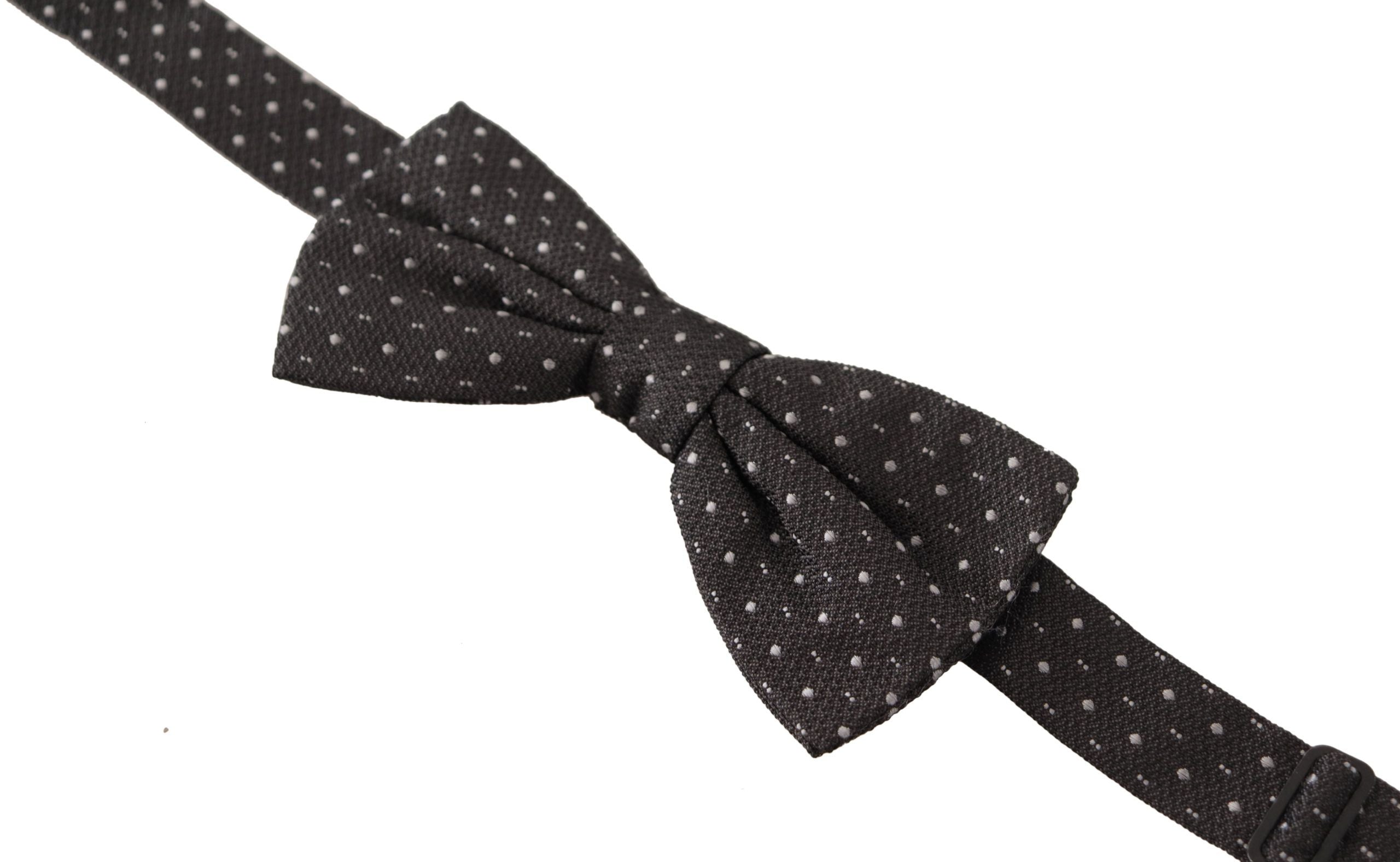 Dolce & Gabbana Elegant Polka Dot Silk Bow Tie - ACCEXO