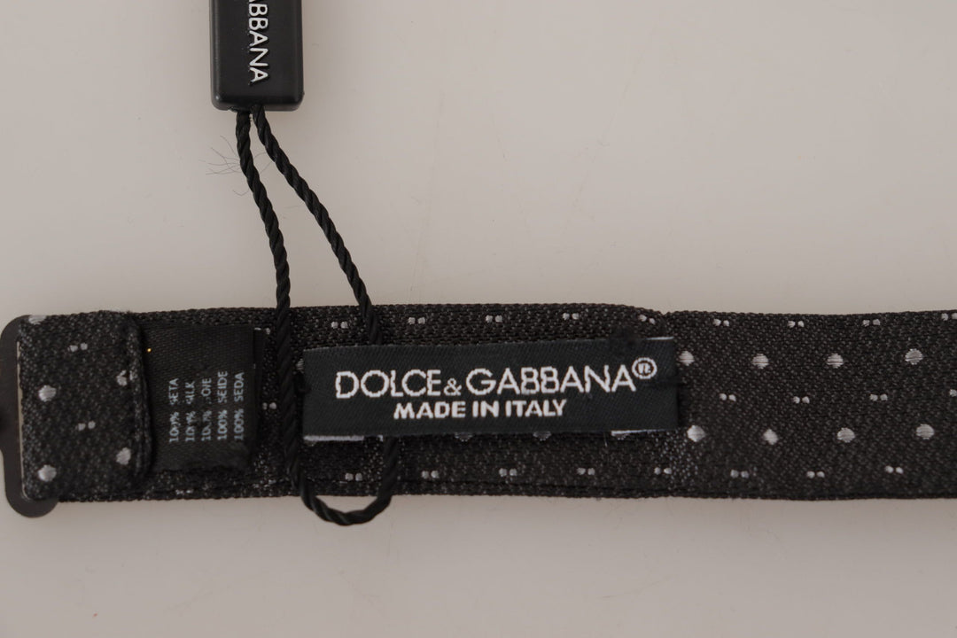 Dolce & Gabbana Elegant Polka Dot Silk Bow Tie