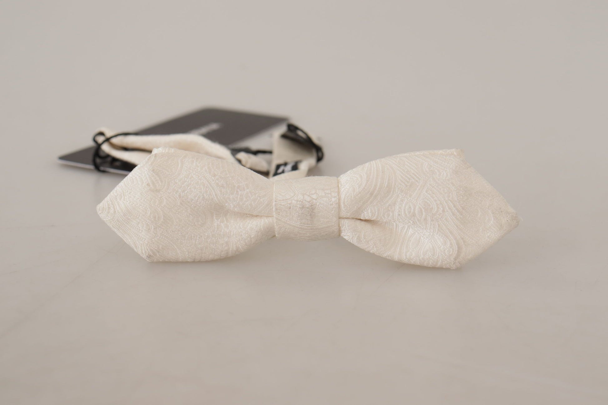 Dolce & Gabbana Elegant White Silk Bow Tie - ACCEXO