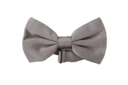 Dolce & Gabbana Elegant Gray Silk Bow Tie - ACCEXO