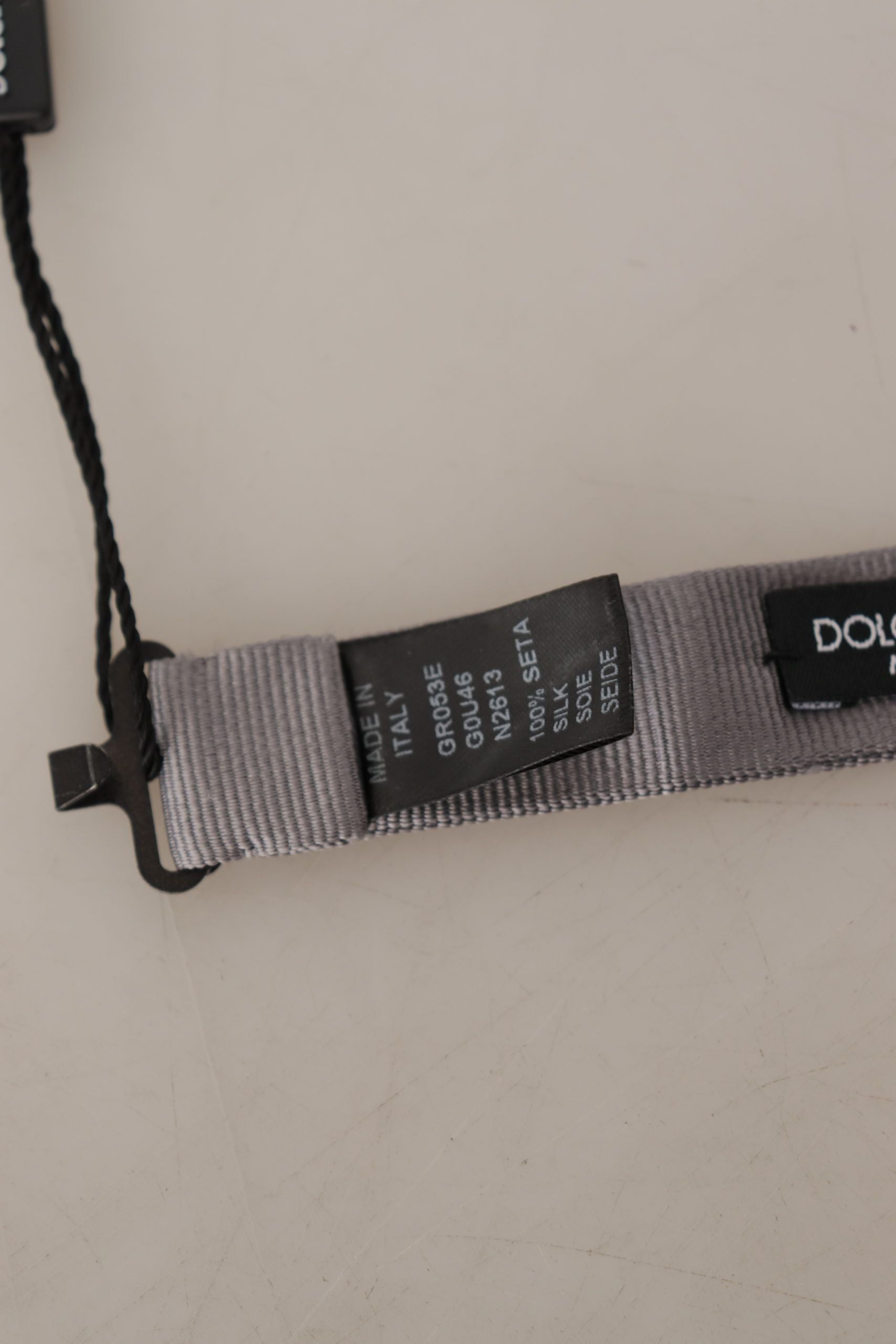 Dolce & Gabbana Elegant Gray Silk Bow Tie - ACCEXO