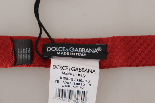 Dolce & Gabbana Elegant Red Silk Bow Tie