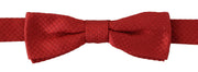 Dolce & Gabbana Elegant Red Silk Bow Tie - ACCEXO