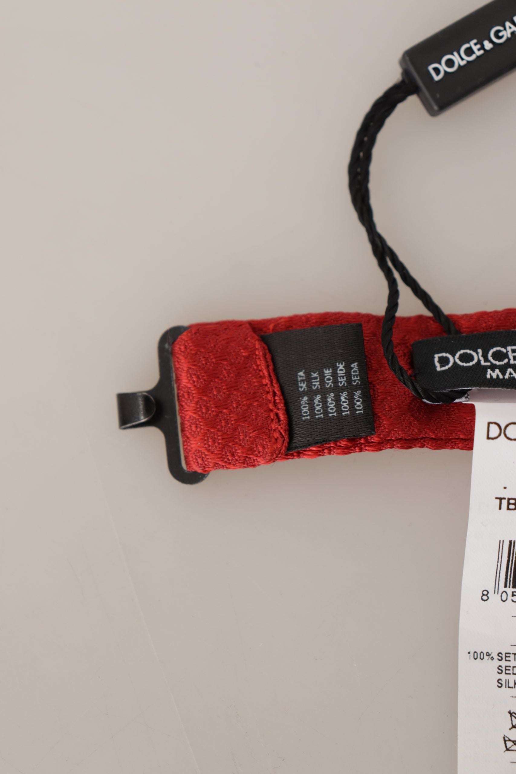 Dolce & Gabbana Elegant Red Silk Bow Tie - ACCEXO