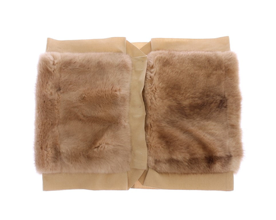 Dolce & Gabbana Exclusive Beige MINK Fur Scarf Wrap - ACCEXO