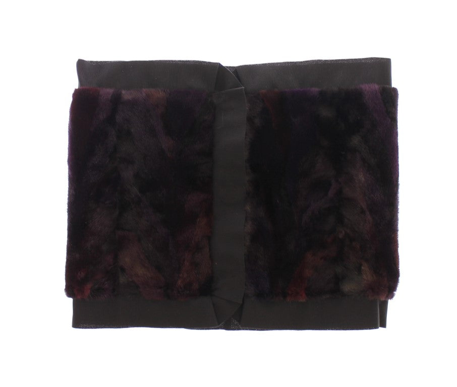 Dolce & Gabbana Exquisite Purple MINK Fur Scarf Wrap - ACCEXO