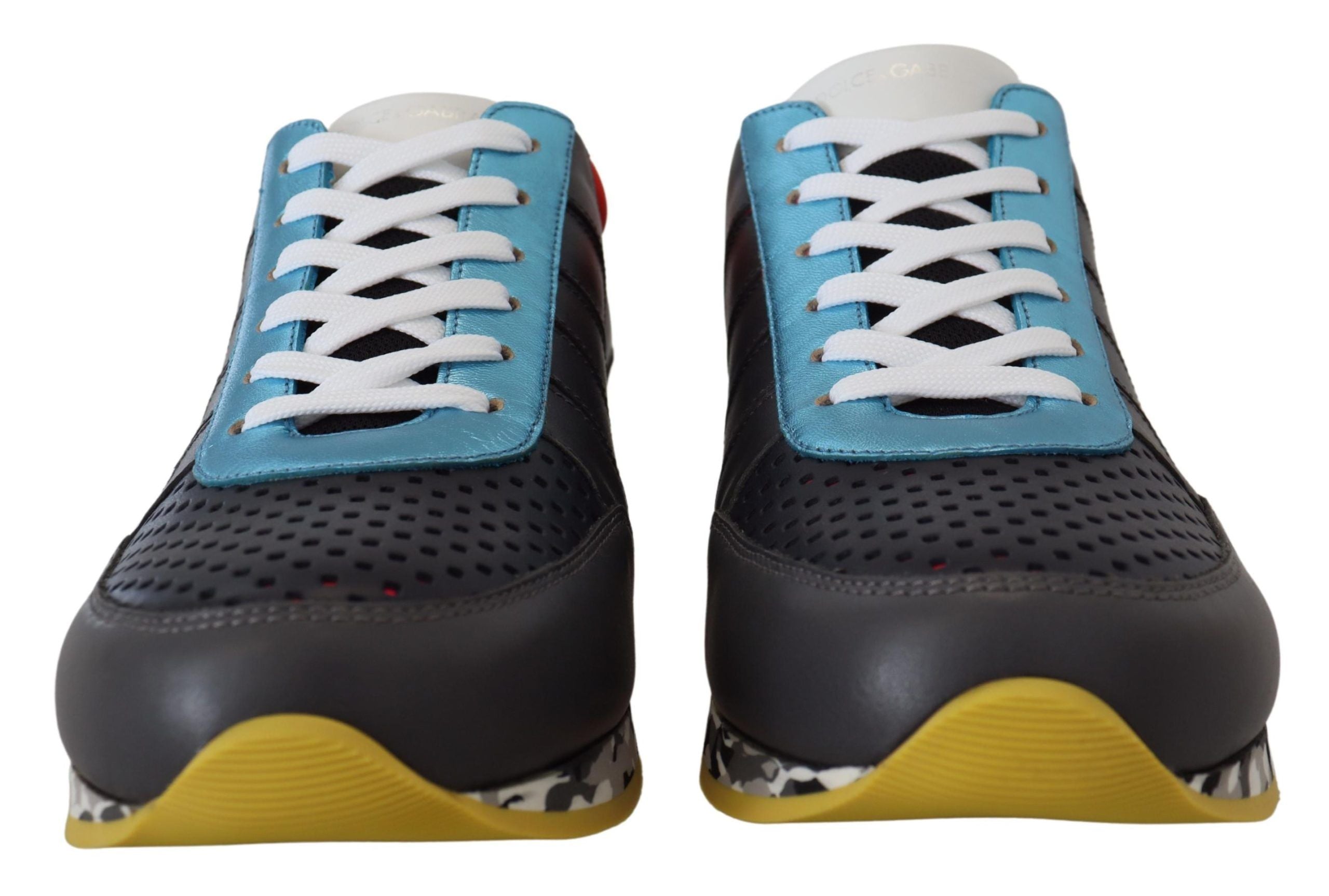Dolce & Gabbana Multicolor Leather-Blend Low Top Sneakers - ACCEXO