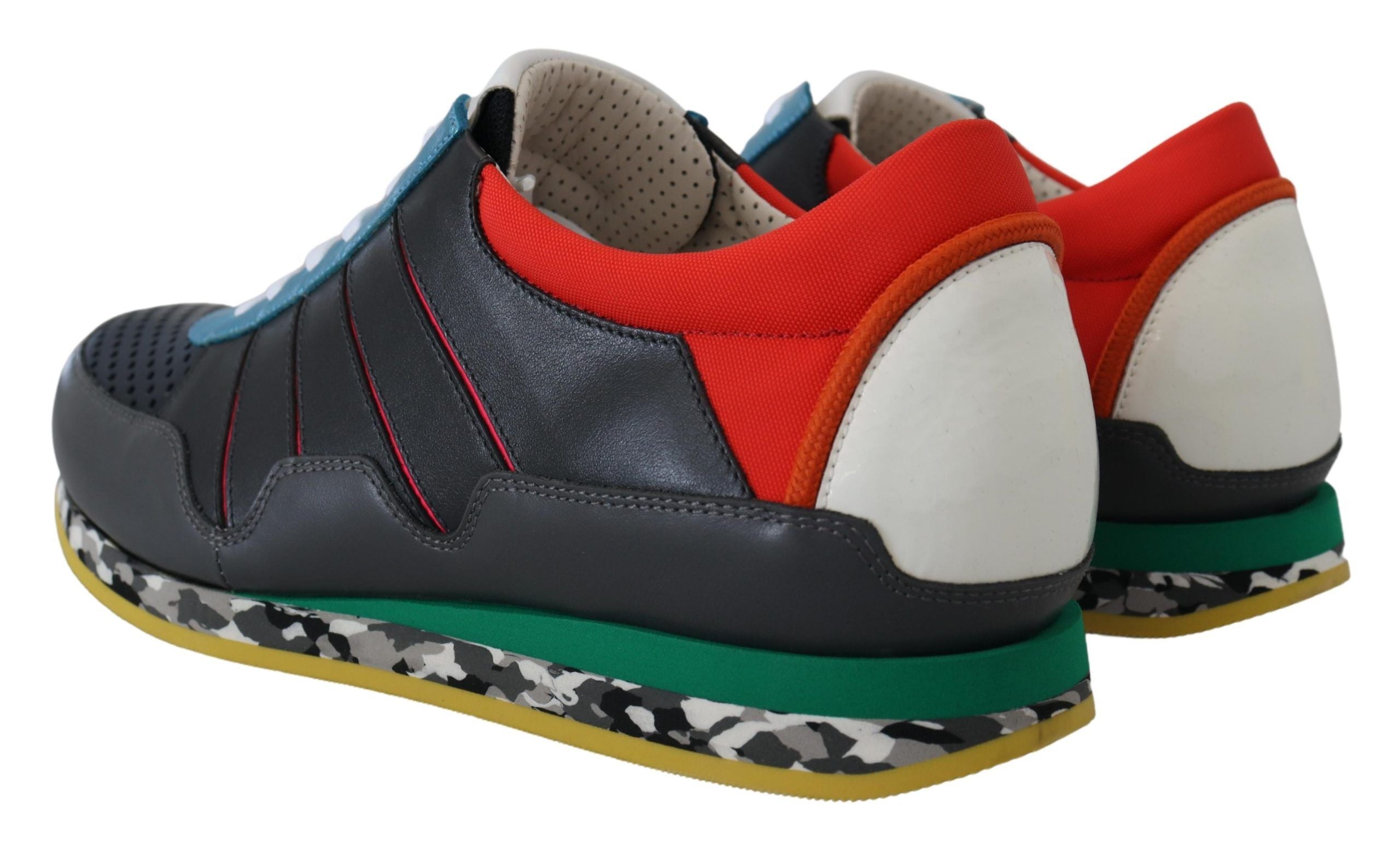 Dolce & Gabbana Multicolor Leather-Blend Low Top Sneakers - ACCEXO