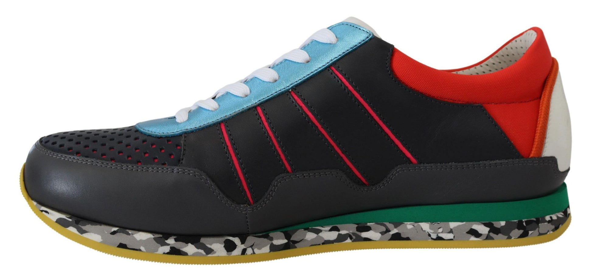 Dolce & Gabbana Multicolor Leather-Blend Low Top Sneakers - ACCEXO