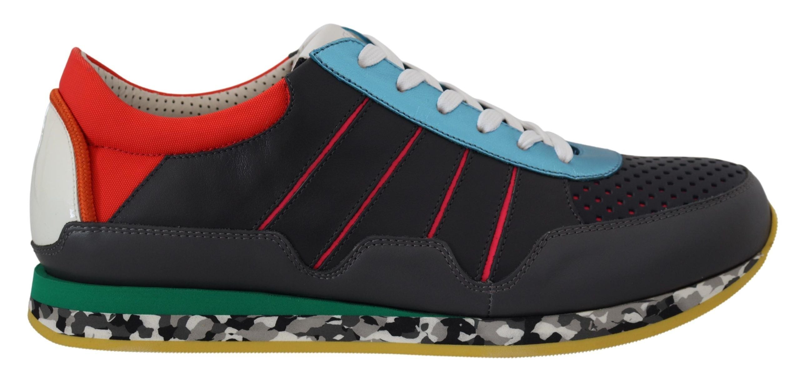 Dolce & Gabbana Multicolor Leather-Blend Low Top Sneakers - ACCEXO