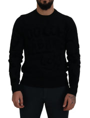 Dolce & Gabbana Elegant Black Logo Wool Sweater - ACCEXO