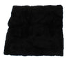 Dolce & Gabbana Chic Black Weasel Fur Hooded Scarf Wrap