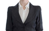 Exte Chic Gray Cotton Blend Pantsuit Ensemble