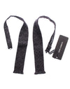Gray Black Wool Bow Tie