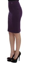 Elegant Purple Pencil Skirt