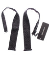 Gray Black Wool Silk Bow Tie