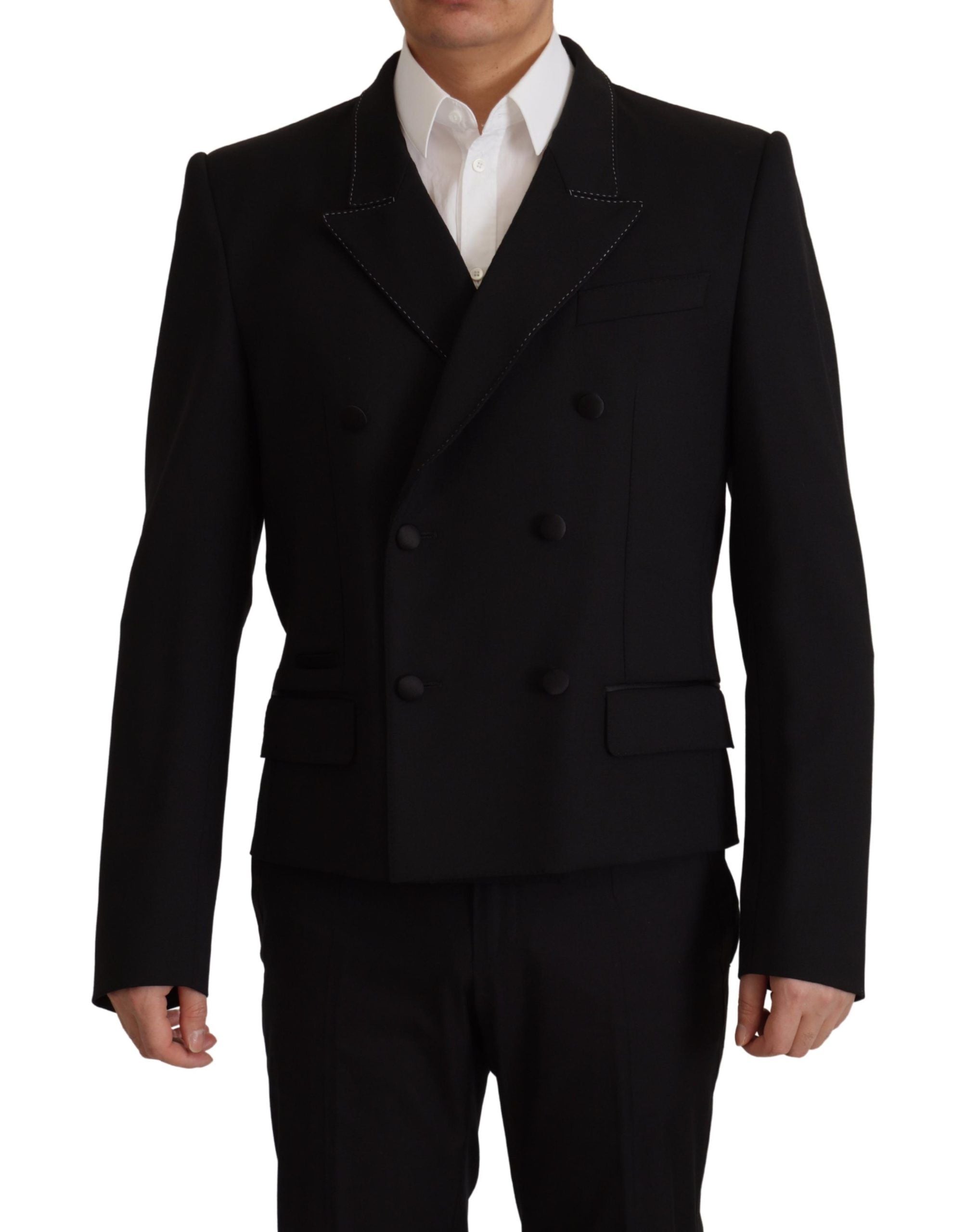 Dolce & Gabbana Elegant Double Breasted Wool Blazer - ACCEXO