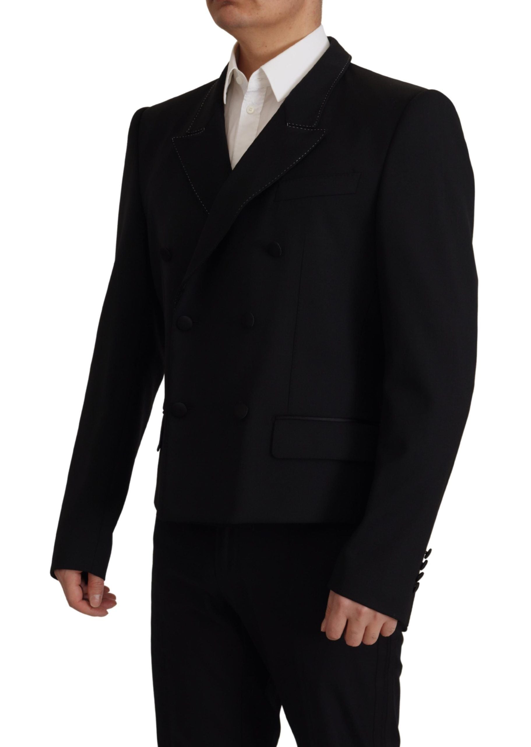 Dolce & Gabbana Elegant Double Breasted Wool Blazer - ACCEXO