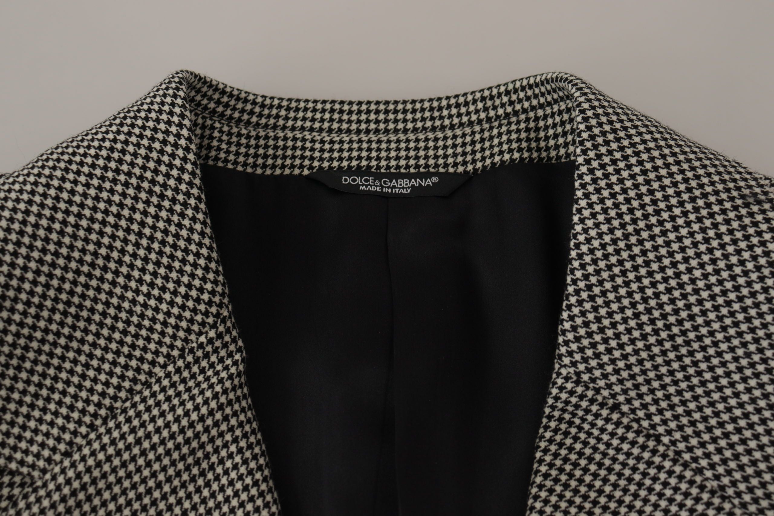 Dolce & Gabbana Elegant Gray Checkered Wool Blazer - ACCEXO