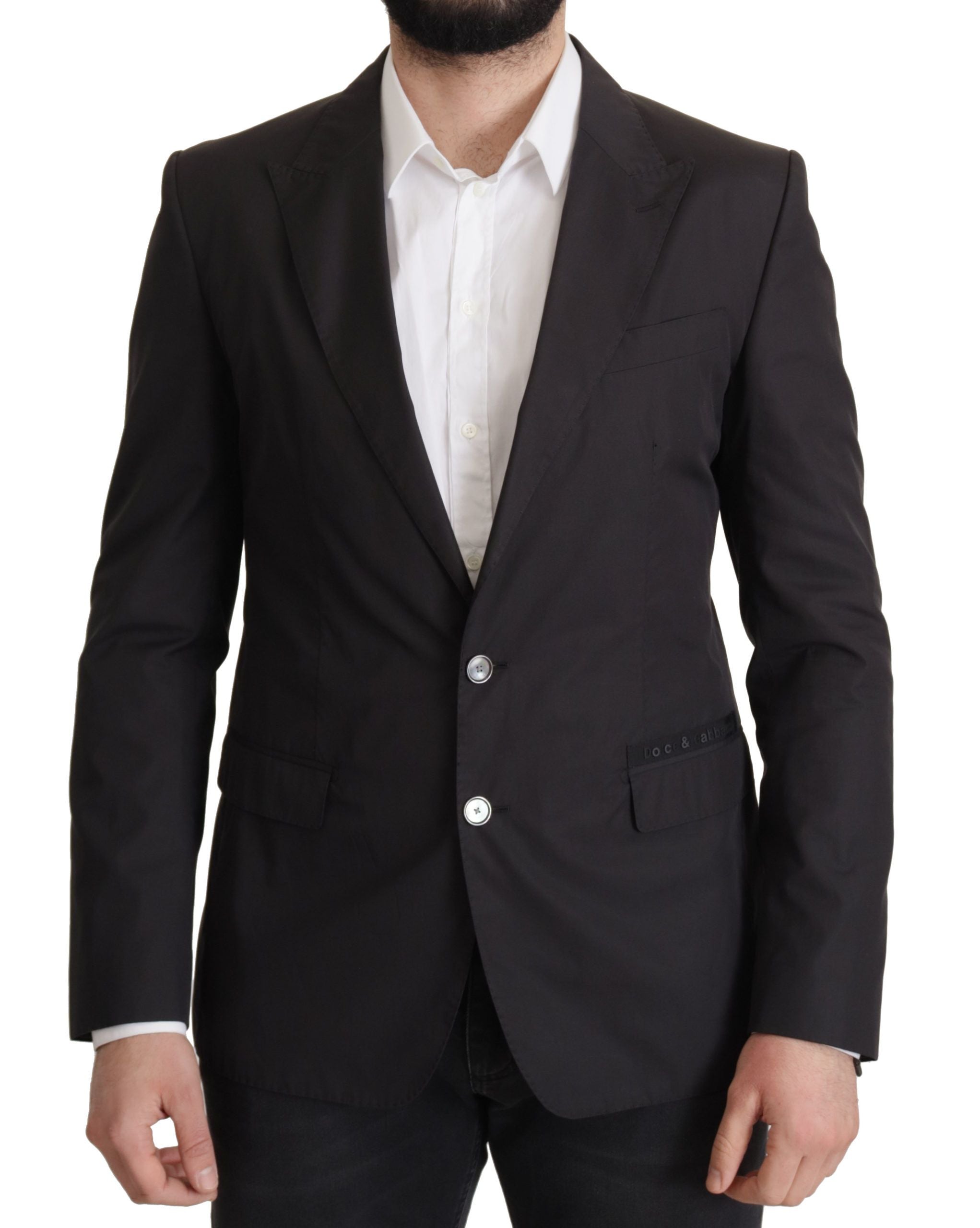 Dolce & Gabbana Elegant Taormina Black Cotton Blazer - ACCEXO