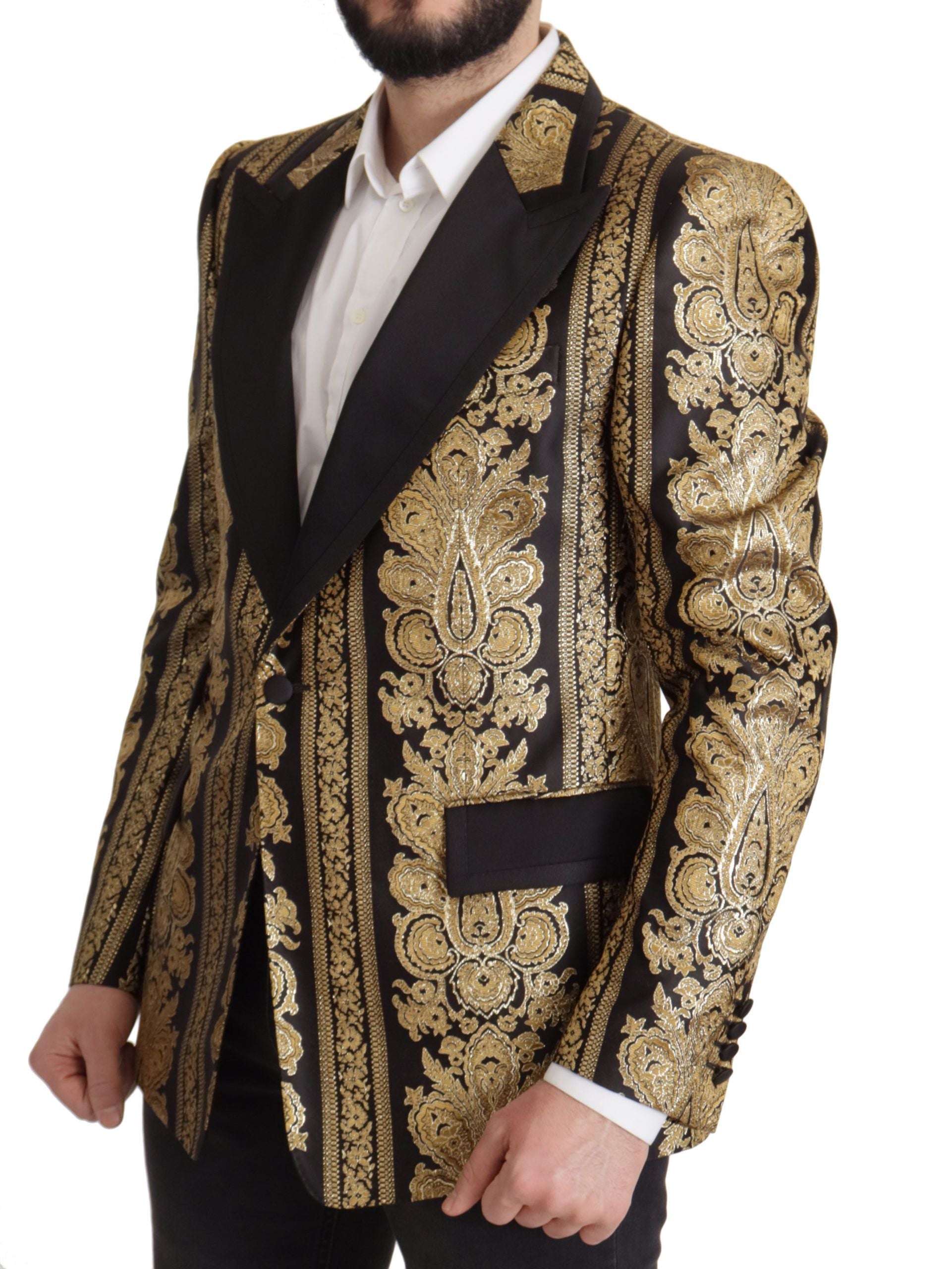 Dolce & Gabbana Elegant Single Breasted Jacquard Blazer - ACCEXO