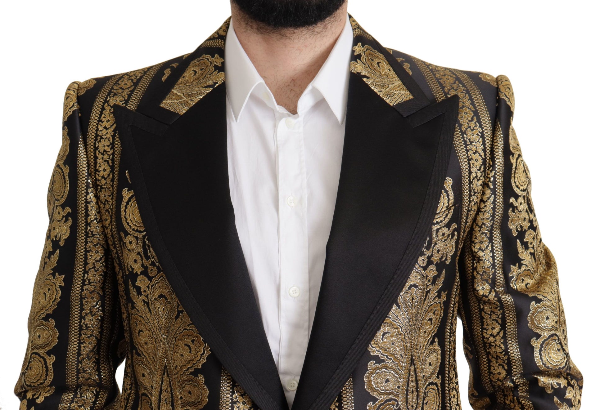 Dolce & Gabbana Elegant Single Breasted Jacquard Blazer - ACCEXO