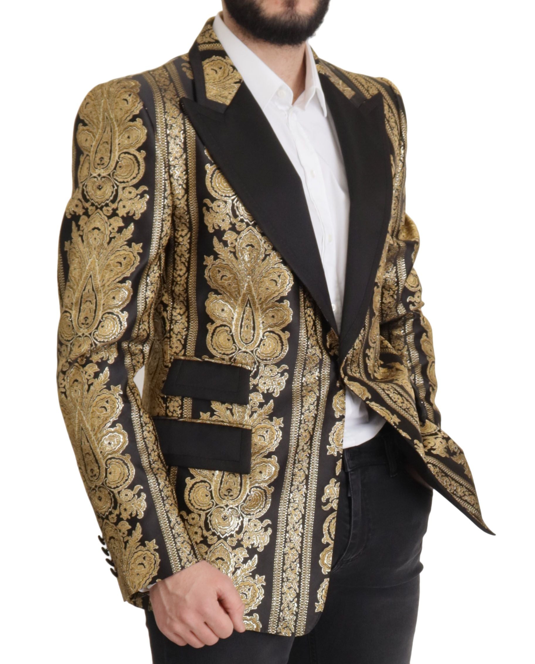 Dolce & Gabbana Elegant Single Breasted Jacquard Blazer - ACCEXO