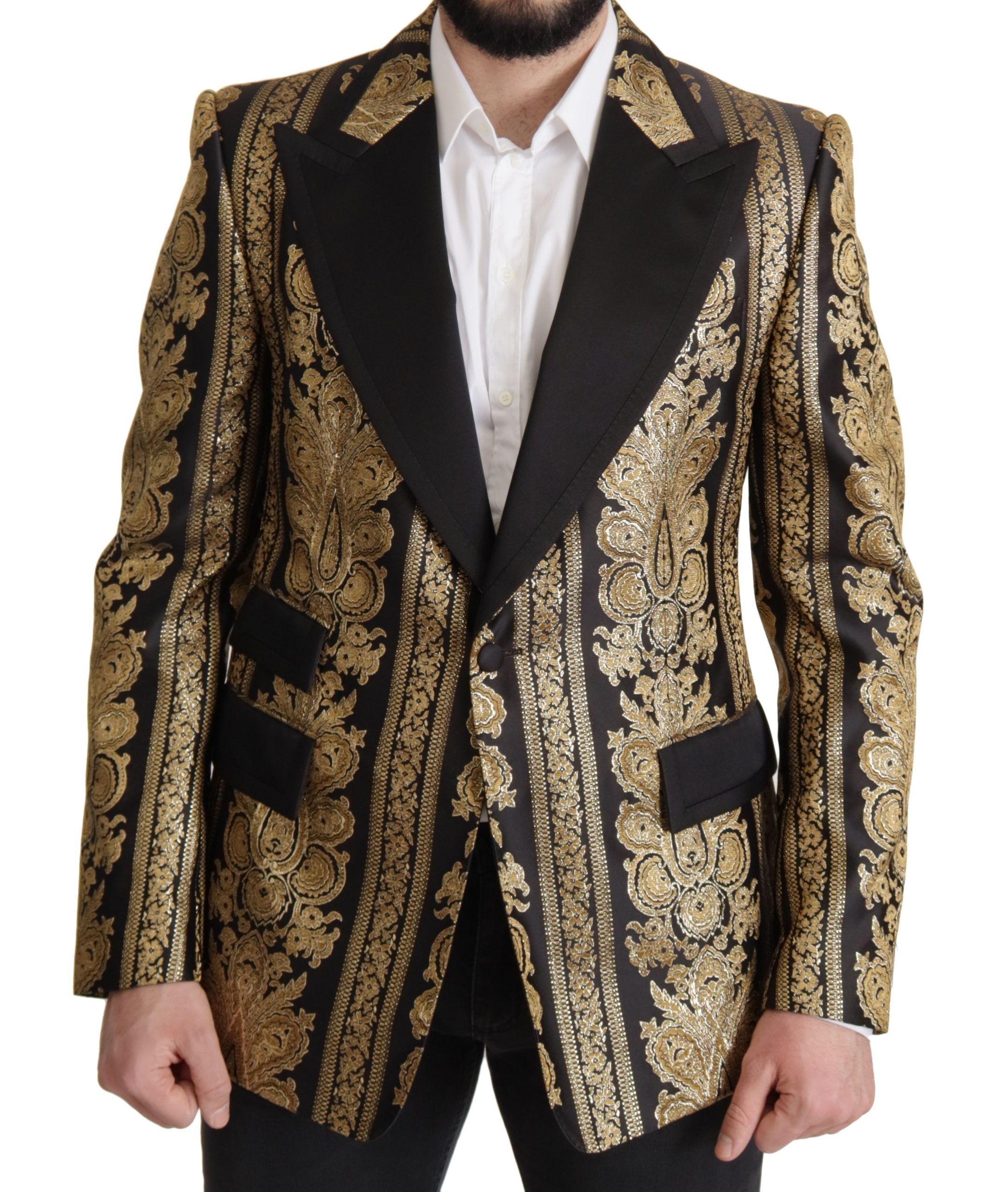 Dolce & Gabbana Elegant Single Breasted Jacquard Blazer - ACCEXO