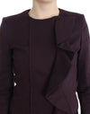 Purple Ruched Jacket Coat Blazer Short