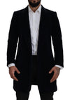 Dolce & Gabbana Elegant Black Cotton Long Cardigan Jacket