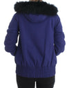 Blue Padded Jacket Hooded Short K-Way