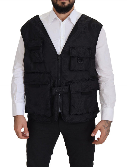 Dolce & Gabbana Elegant Sleeveless Vest Jacket in Black