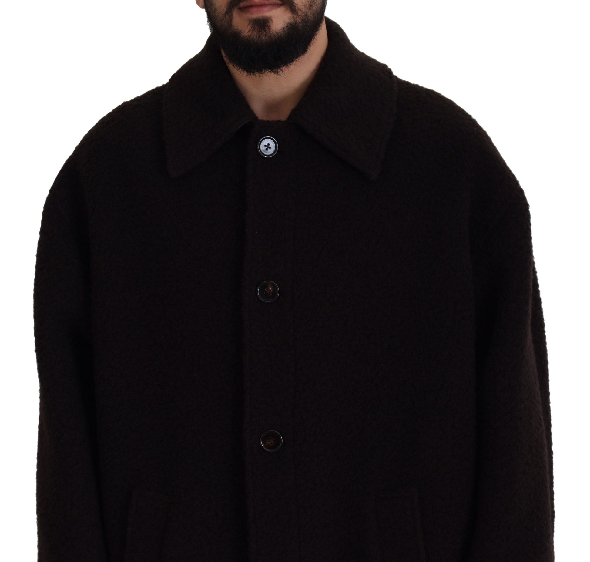 Dolce & Gabbana Elegant Black Alpaca Wool Blend Jacket - ACCEXO