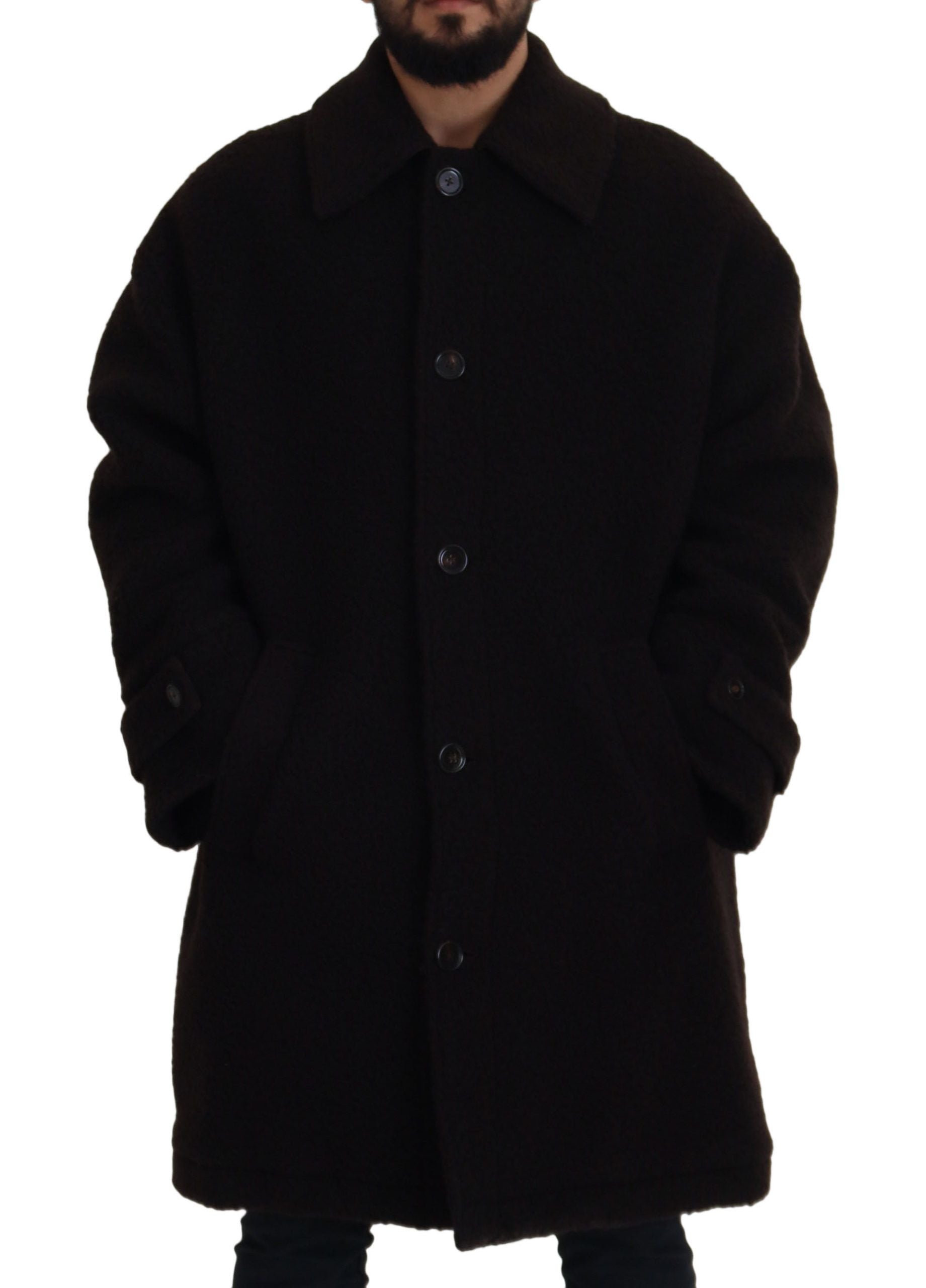 Dolce & Gabbana Elegant Black Alpaca Wool Blend Jacket - ACCEXO