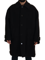 Dolce & Gabbana Elegant Black Alpaca Wool Blend Jacket - ACCEXO