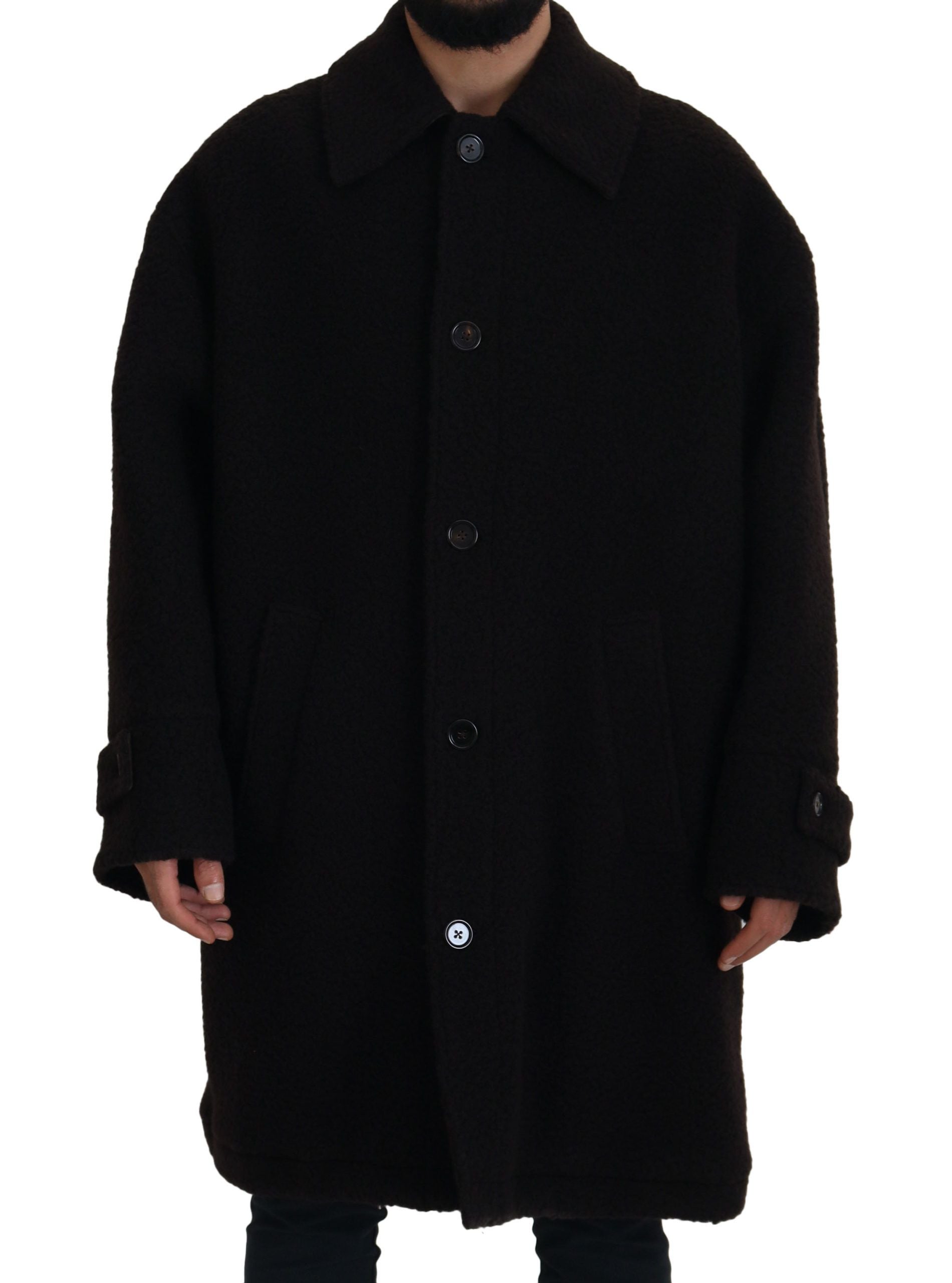 Dolce & Gabbana Elegant Black Alpaca Wool Blend Jacket - ACCEXO
