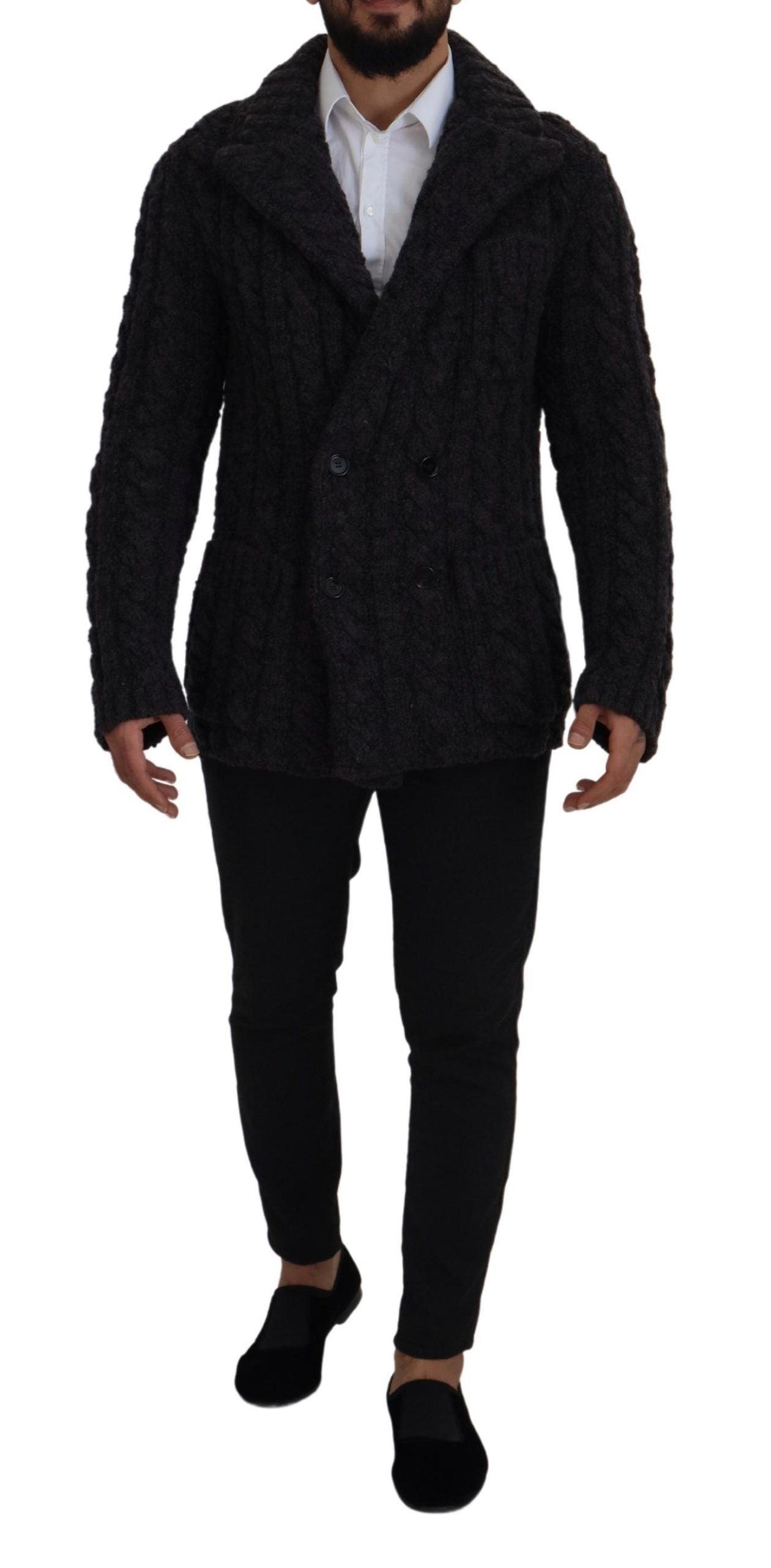 Dolce & Gabbana Elegant Double-Breasted Wool-Cashmere Coat - ACCEXO