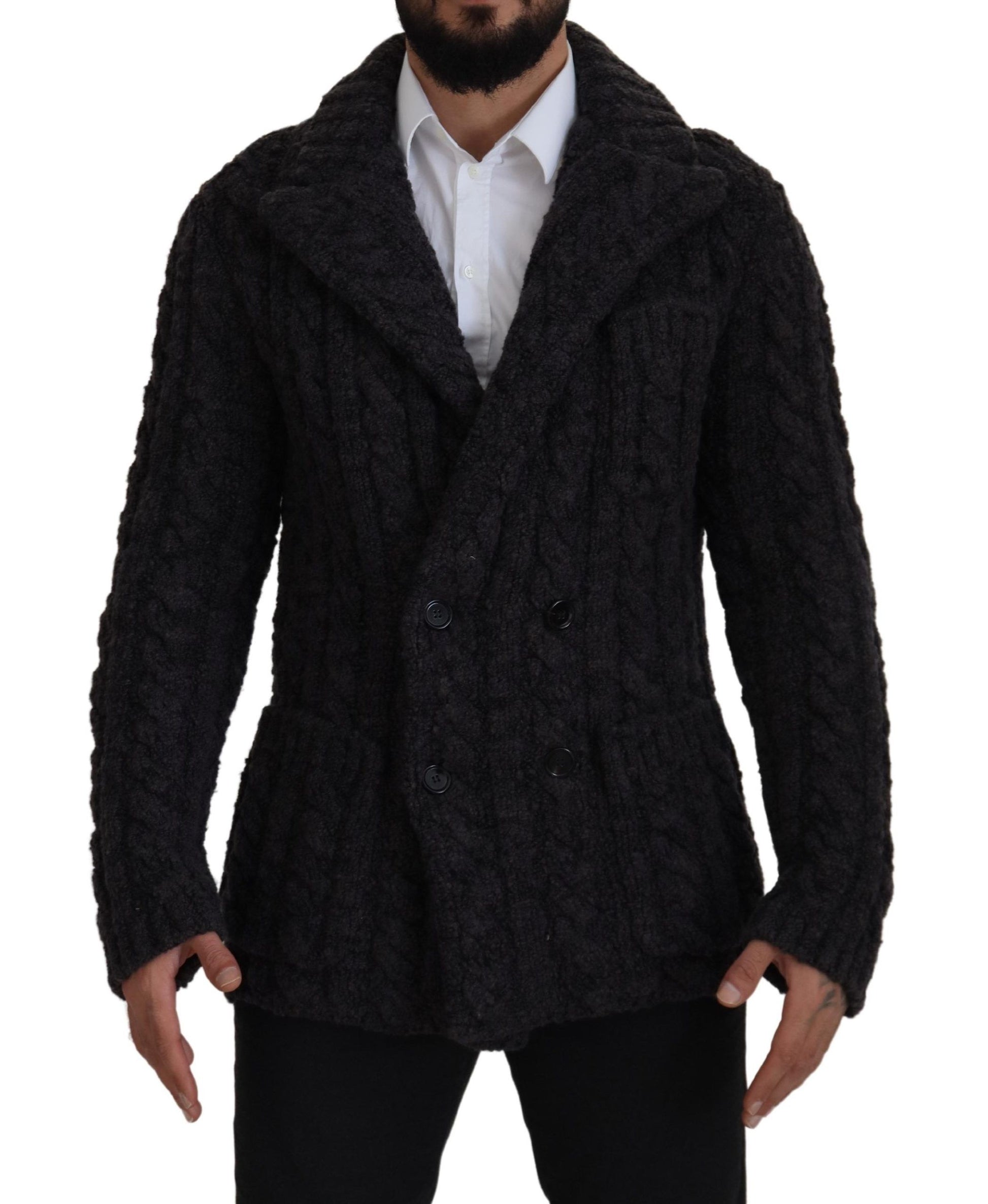 Dolce & Gabbana Elegant Double-Breasted Wool-Cashmere Coat - ACCEXO