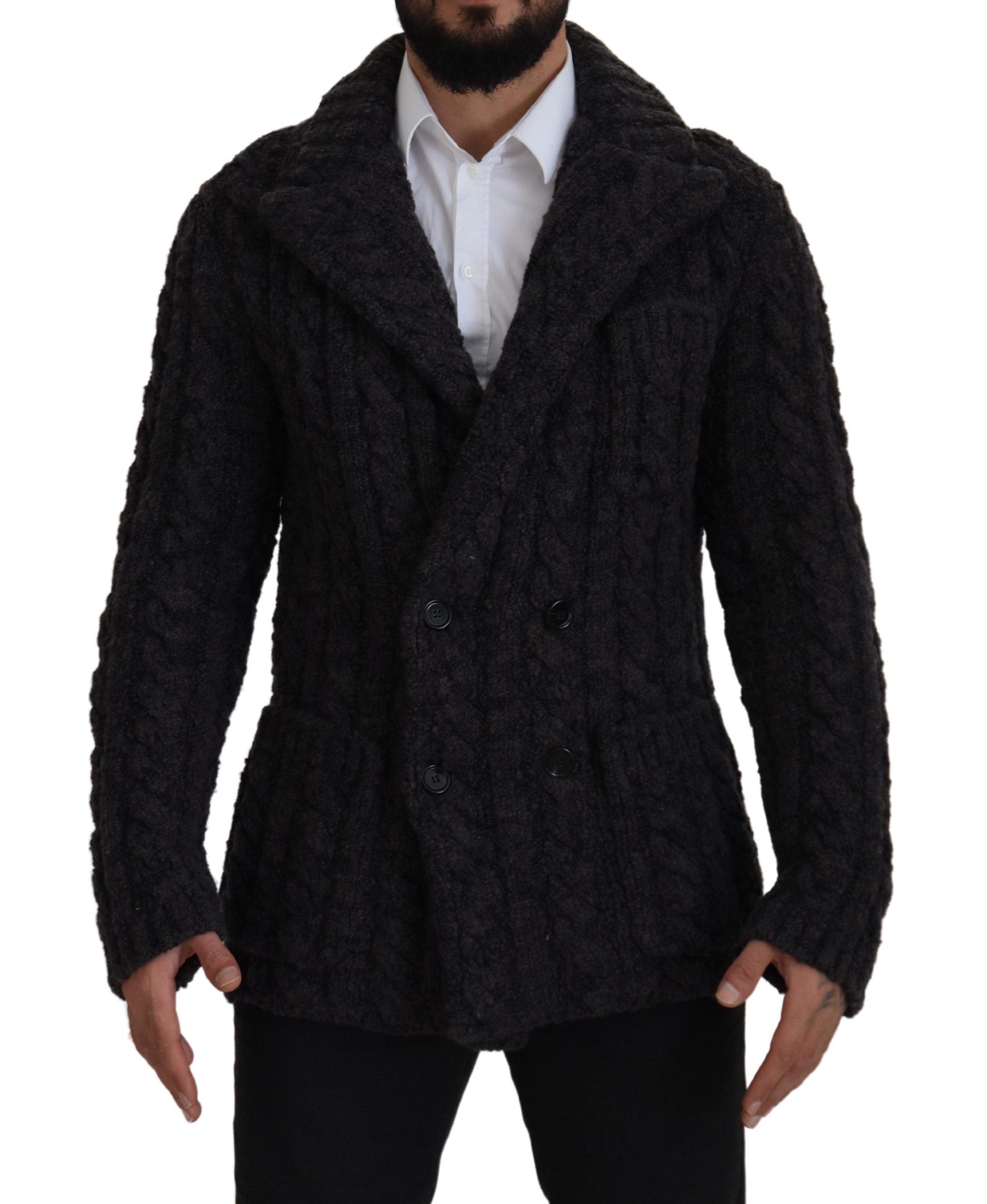 Dolce & Gabbana Elegant Double-Breasted Wool-Cashmere Coat - ACCEXO