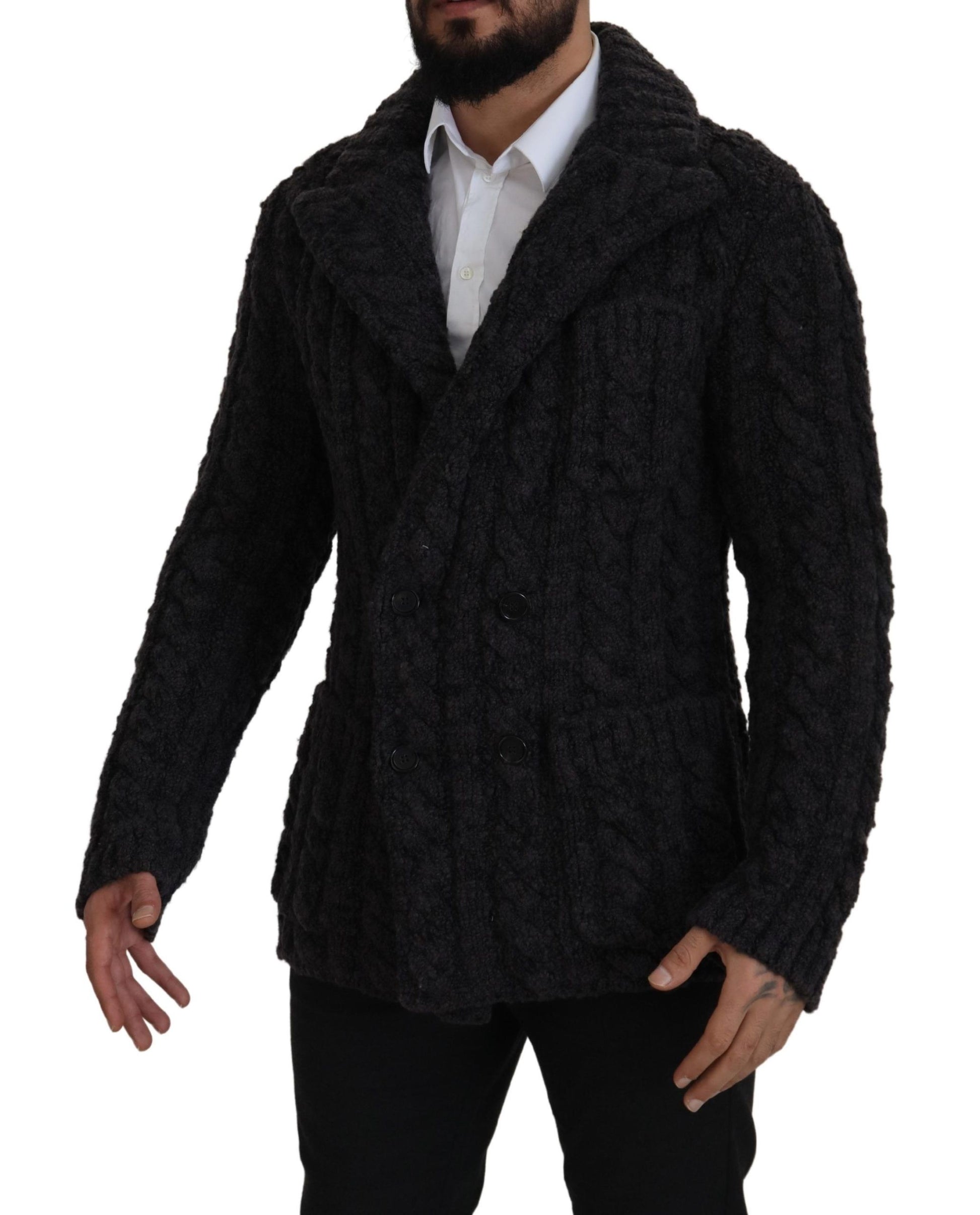 Dolce & Gabbana Elegant Double-Breasted Wool-Cashmere Coat - ACCEXO