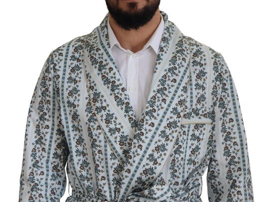 Dolce & Gabbana Elegant Floral Cotton Jacket Robe