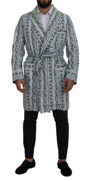 Dolce & Gabbana Elegant Floral Cotton Jacket Robe - ACCEXO