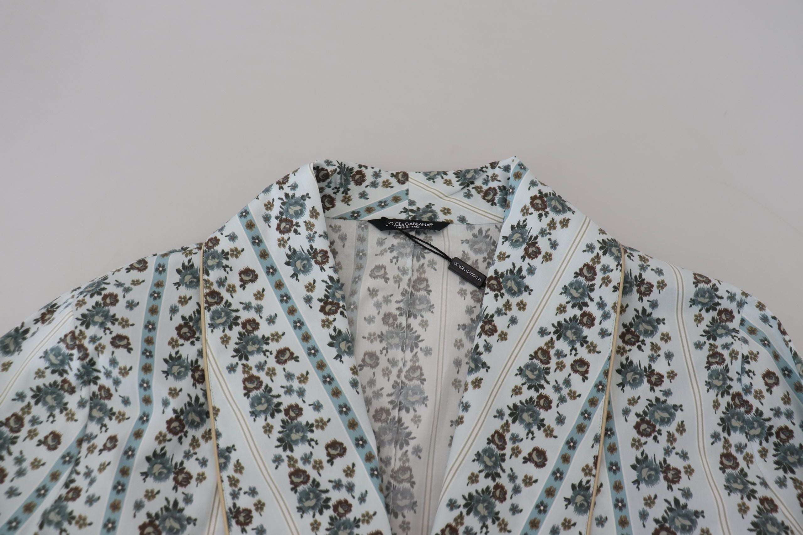 Dolce & Gabbana Elegant Floral Cotton Jacket Robe - ACCEXO