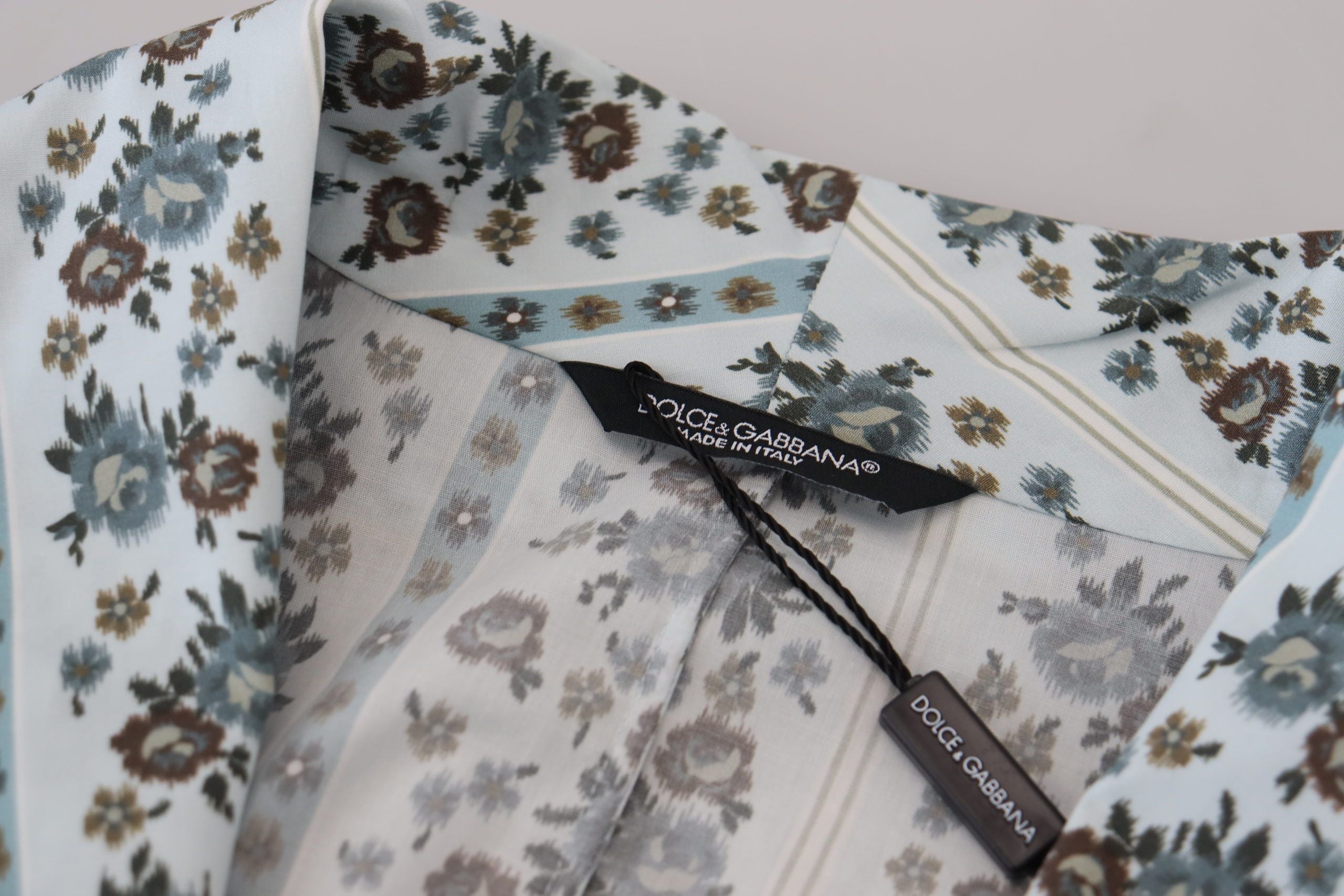 Dolce & Gabbana Elegant Floral Cotton Jacket Robe - ACCEXO
