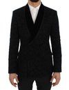 Elegant Slim Fit Black Silk-Blend Blazer