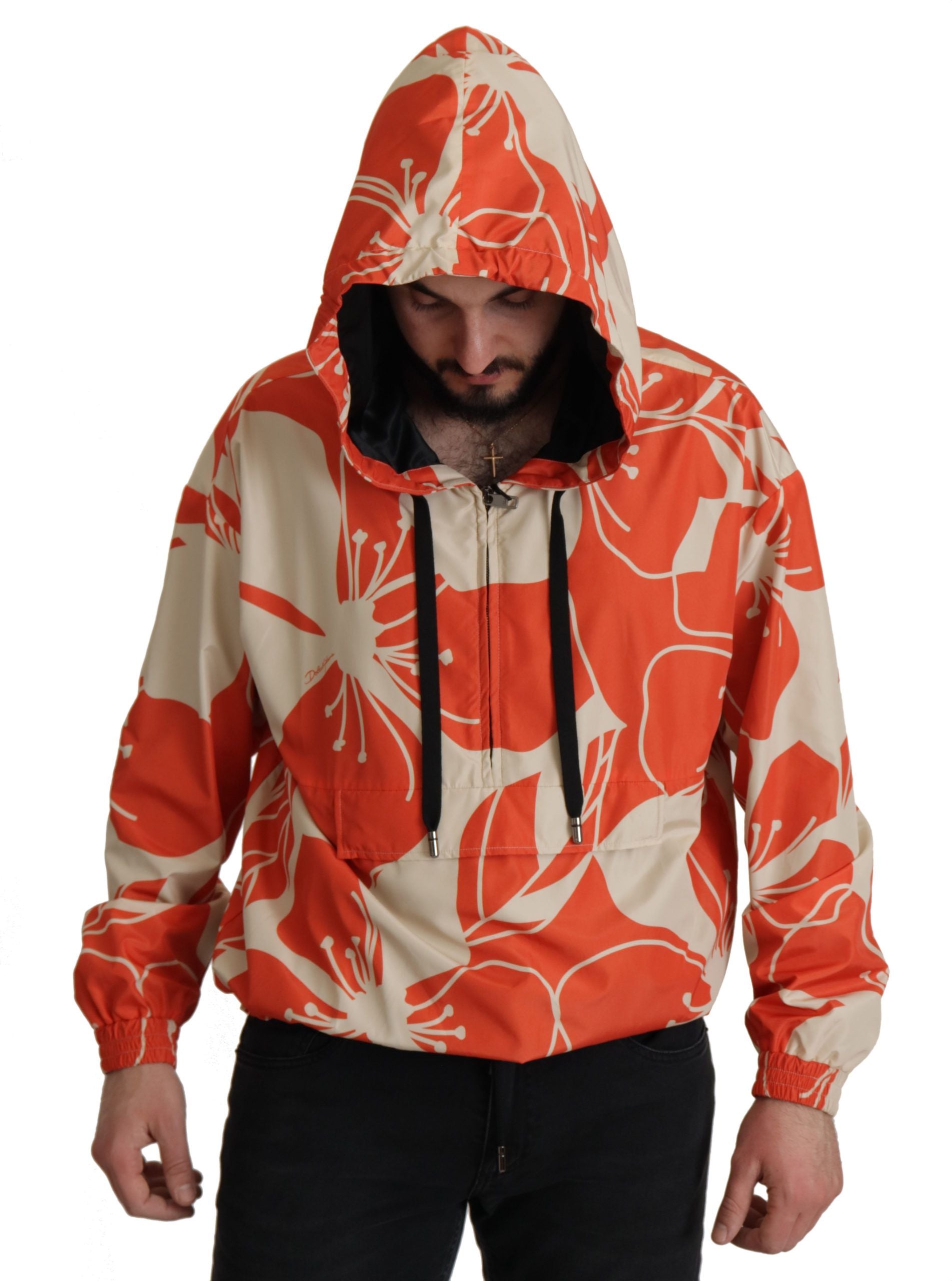 Dolce & Gabbana Elegant Floral Zip Hooded Sweater - ACCEXO