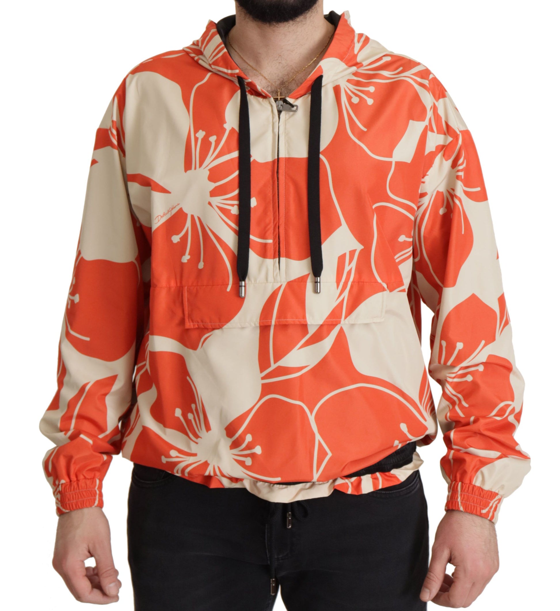 Dolce & Gabbana Elegant Floral Zip Hooded Sweater - ACCEXO