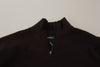 Dolce & Gabbana Elegant Cashmere Zippered Pullover Sweater