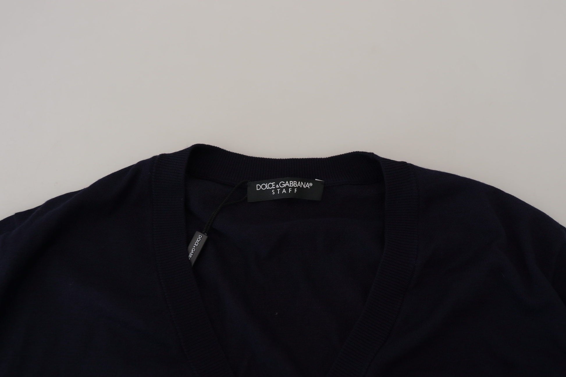 Dolce & Gabbana Elegant Virgin Wool Cardigan Sweater in Blue - ACCEXO